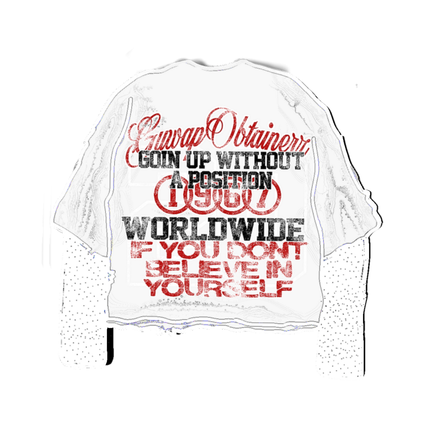 *NEW* Believe in YOURSELF “ Oversized Tee w/ Rhinestone Sleeves”