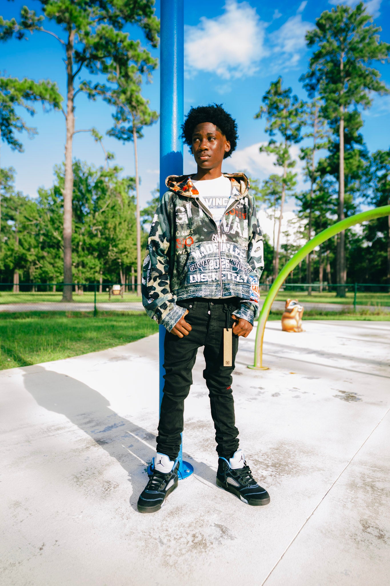 GUWAP “Made Discretely” Camo Zip Up
