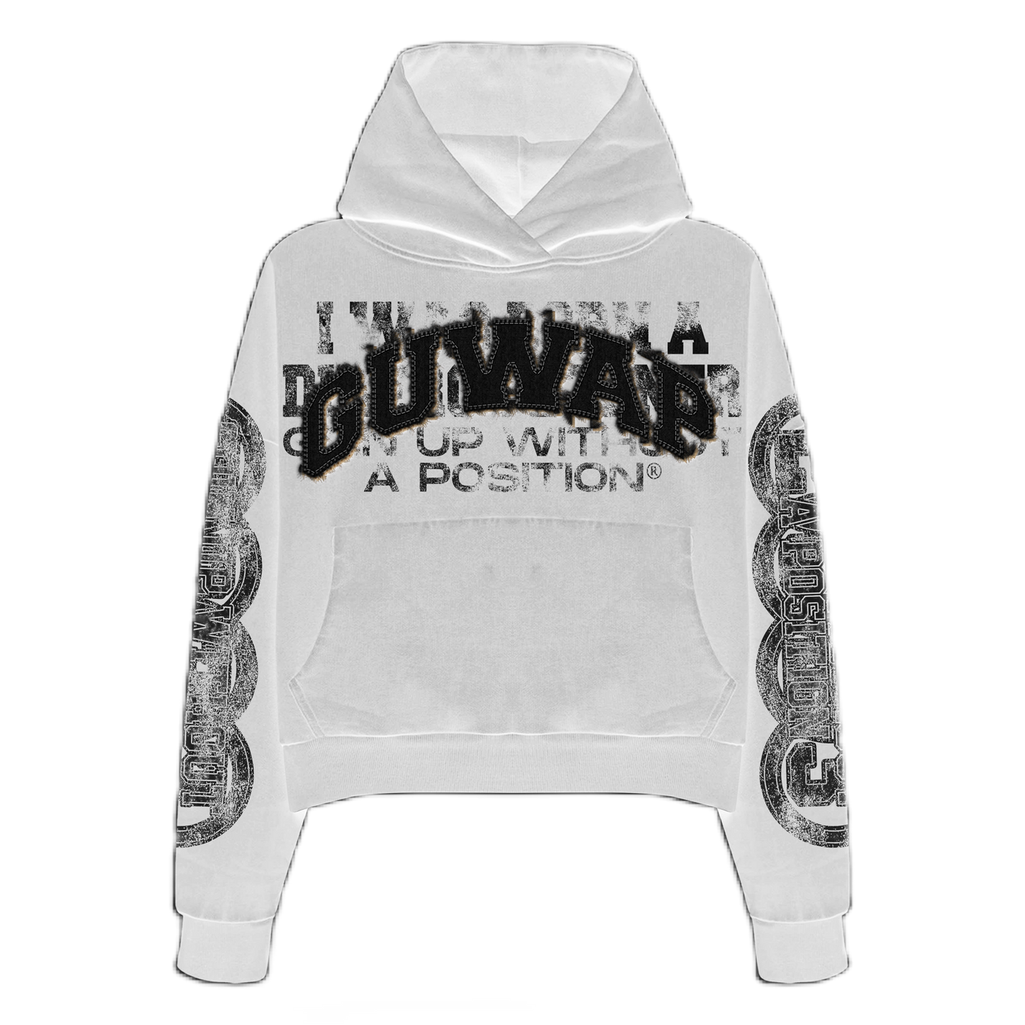 *NEW* BORN A DINERO OBTENER “Distressed Embroidery w/ Rhinestone Hoodie”