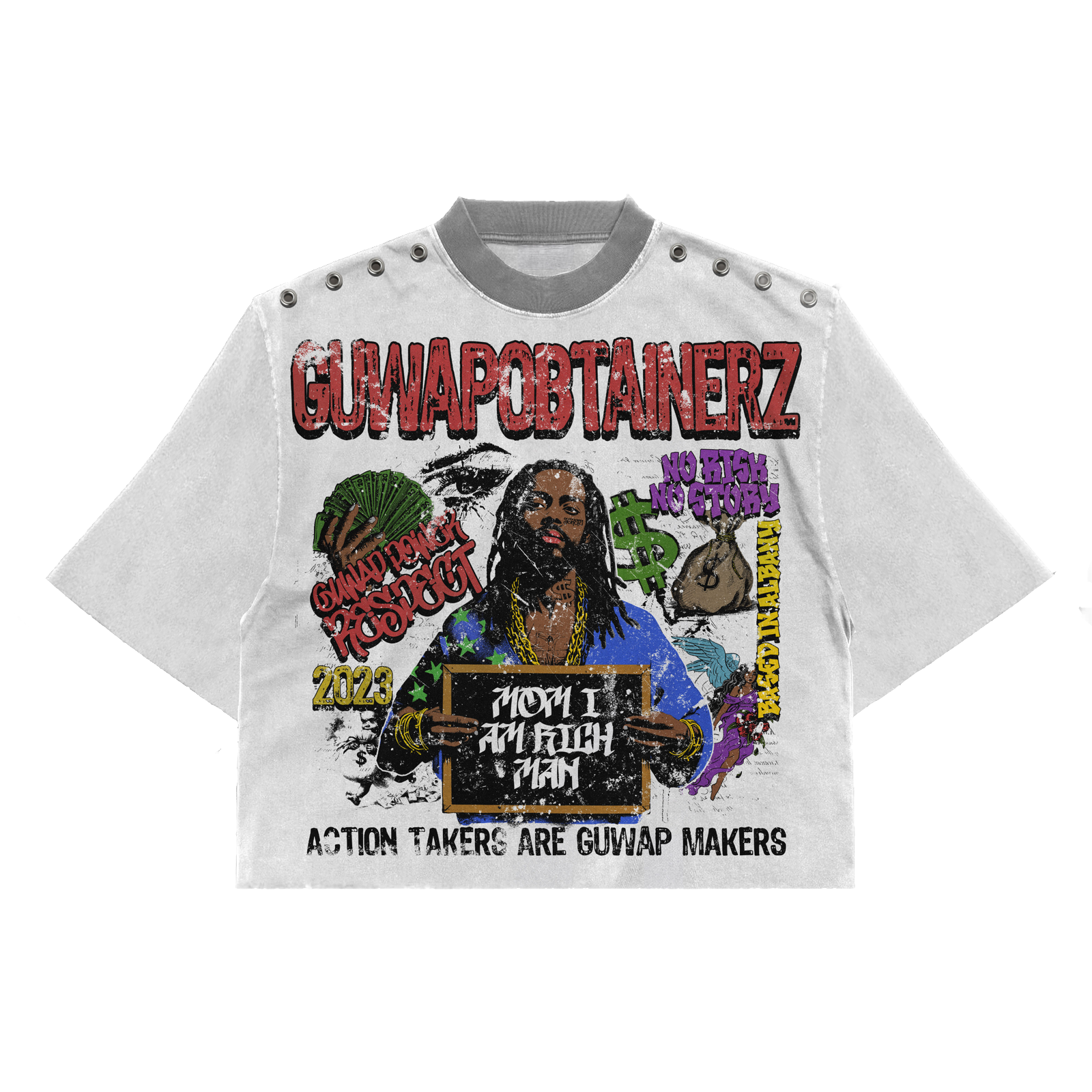 *NEW* GUWAP No Ri$k, No $tory “Cropped Shirt” – GuwapObtainerz