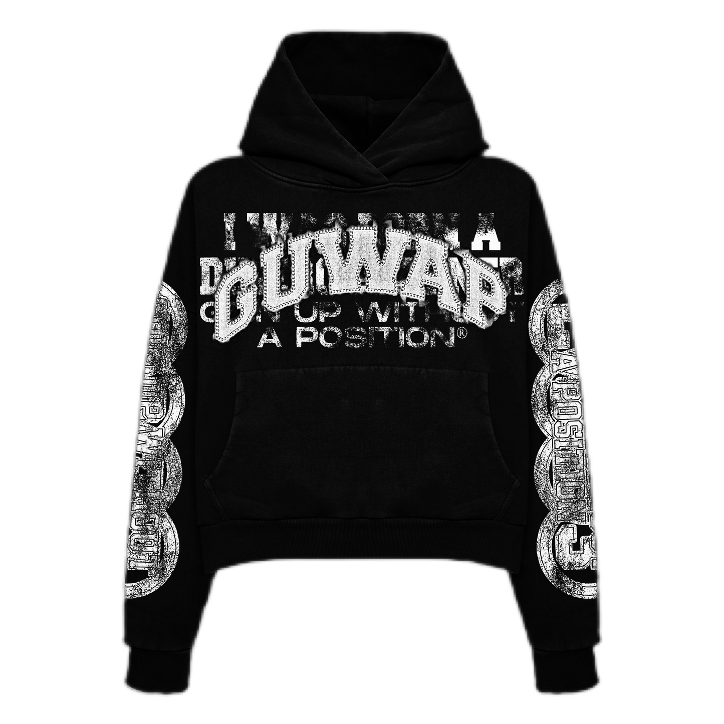 *NEW* BORN A DINERO OBTENER “Distressed Embroidery w/ Rhinestone Hoodie”