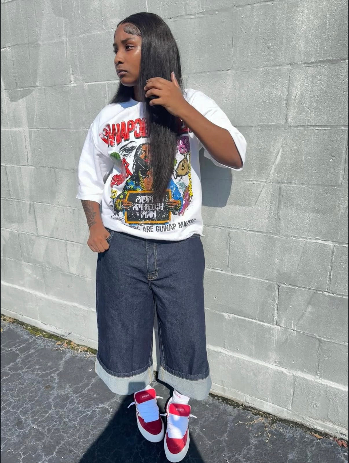 GUWAP No Ri$k, No $tory “Cropped Shirt”