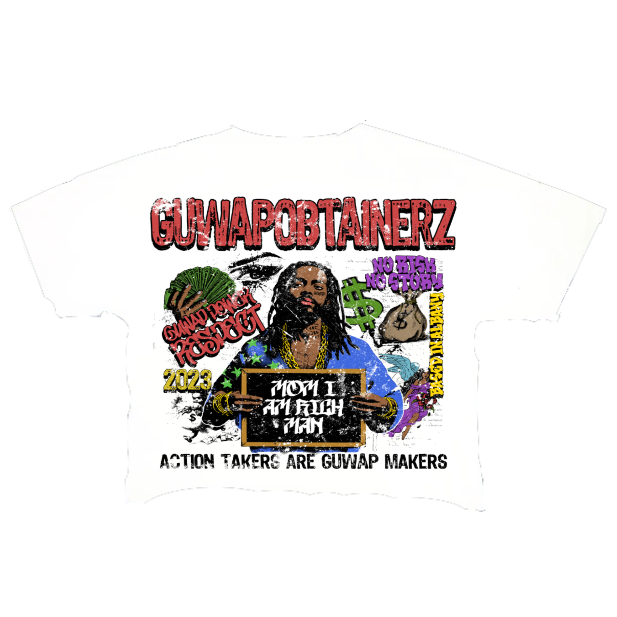 GUWAP No Ri$k, No $tory “Cropped Shirt”